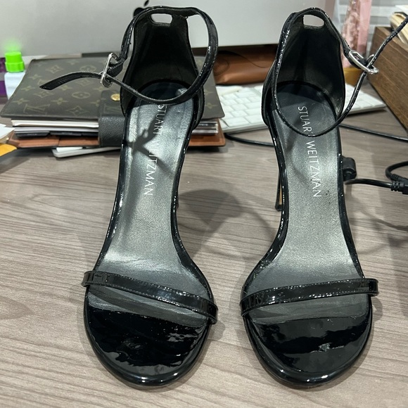Stuart Weitzman Nudistsong Sandal Black Patent - Picture 10 of 14
